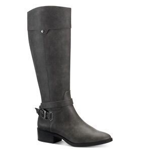 Style & Co. Womens Bennon Zipper Block Heel Knee-High Boots